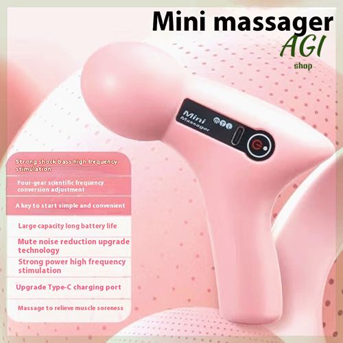 2024 Mini Vibration Massage Gun Rechargeable Wireless, Electric Massager Gun Muscle Relaxation Massager Promote Blood Circulation Professional Fitness Portable Electric Fascia Gun