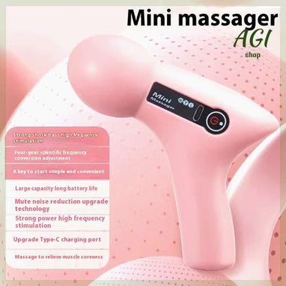 2024 Mini Vibration Massage Gun Rechargeable Wireless, Electric Massager Gun Muscle Relaxation Massager Promote Blood Circulation Professional Fitness Portable Electric Fascia Gun