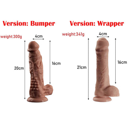 Large Realistic Silicone Dildo Lifelike Veined Monster Cock with Balls Strong Suction Cup Hands-Free Play Anal Plug Penis G-spot Jelly Dong Adult Sex Toys for Women Ladies Couples Solo Play
