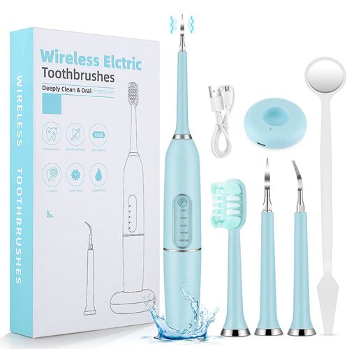 Ultrasonic Electric Toothbrushes Waterproof USB Charger Electric Ultrasonic Dental Calculus Remover Teeth Cleaner Dental Cleaning Teeth Whitening Scaler Dental Tartar Remover Oral Care
