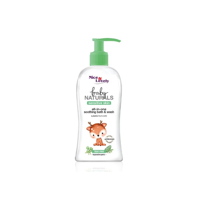 【Clearance Sale】Nice & Lovely All In One Baby Bath & Wash – 300ml
