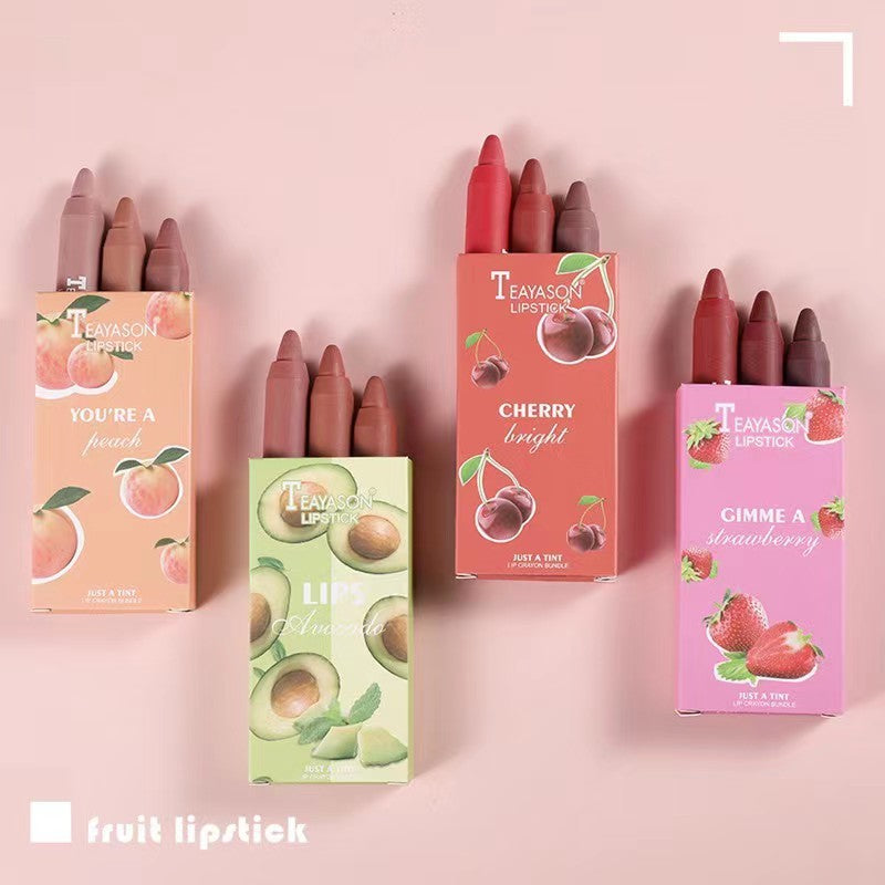 3pcs/set Velvet Matte Lipsticks Pencil Waterproof Long Lasting Lip Tint Pen Makeup Cosmetics