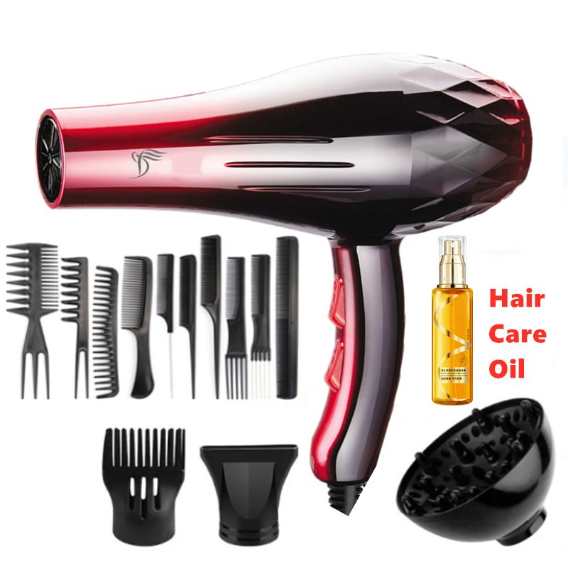 2200W Blow Dryer Household High-power Hair Dryer Hair Electric Hair Dryer Household Hairdressing Blow Canister EU Plug