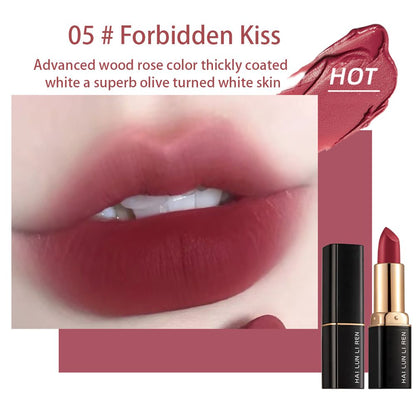 Lipstick Velvet Matte Easy to Color Lipstick Makeup Moisturizing Whitening Student Affordable Lip Mud Non Staining Glass Not Easy to Fade