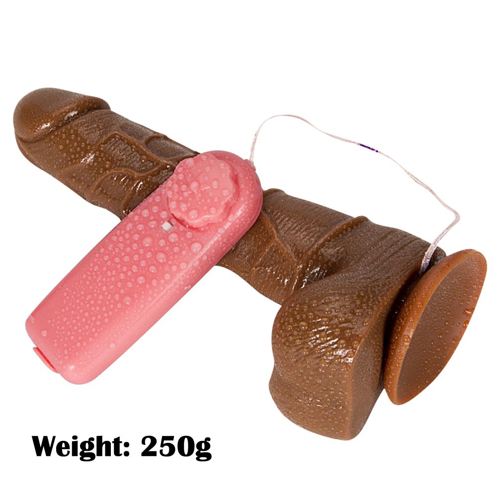 Powerful Big Silicone Dildo Vibrating Realistic Veined Cock Silicon Penis Vibrator Suction Cup Dong with Wire Control Masturbation Adult Sex Toys for Women Men Gift for Girlfriend Wife