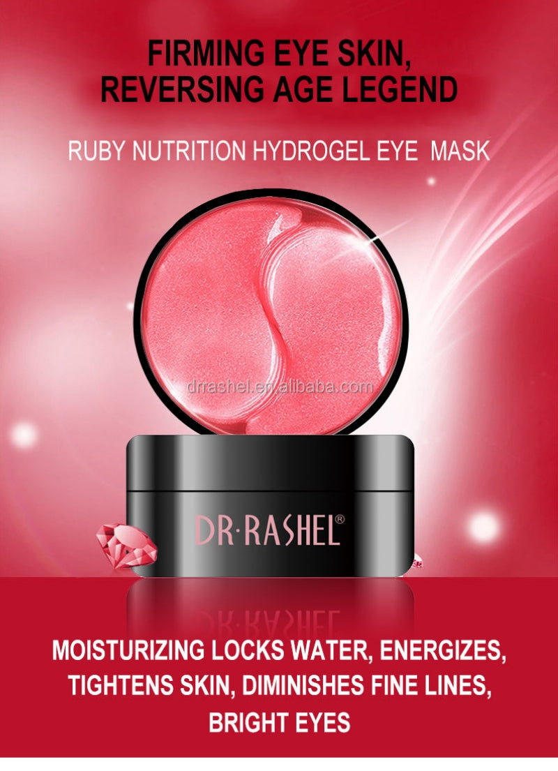 Dr. Rashel 60Pcs Ruby Nutrition Hydrogel Eye Mask Lifting Firming Hydration Moisturizing Vitality