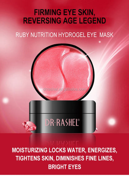 Dr. Rashel 60Pcs Ruby Nutrition Hydrogel Eye Mask Lifting Firming Hydration Moisturizing Vitality