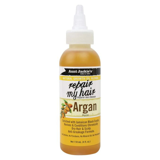 Natural Growth Oil Blends Repair My Hair - Argan, Revives and Conditions Chronically Dry Hair and Scalp, Anti-Breakage Formula, 4 oz