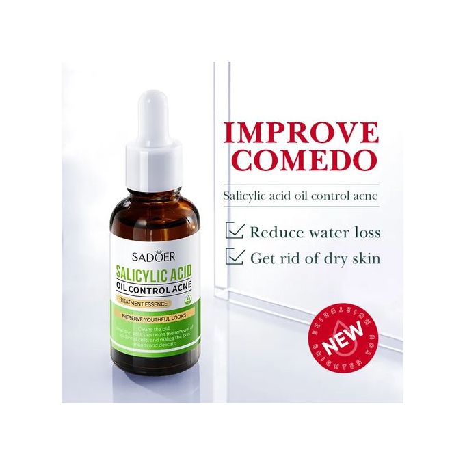 Sadoer 2 in 1, Acnes Repair Serum AHA BHA + Salicylic Acid Acne Treatment Essence, Oil Control and Black Heads Remover Like Vitamin C, Repaitrs Acne Damaged Skin, Exfoliate skin, Inhibit Acne and Pimp