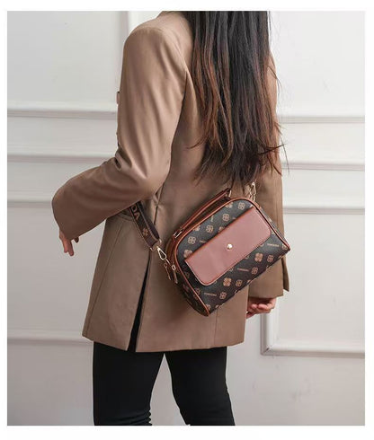 Modern Square Crossbody Bag - Textured Shoulder Handbag for Women Trendy Unique Design