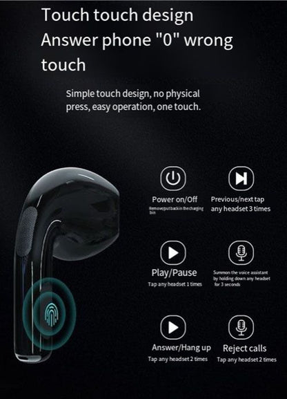 RichRipple Air31 Plus+ Bluetooth Earphone Transparent Fashion Shell in-Ear Earpods LED Digital Display Long Life Portable With Translucent Charging Case Bluetooth 5.3