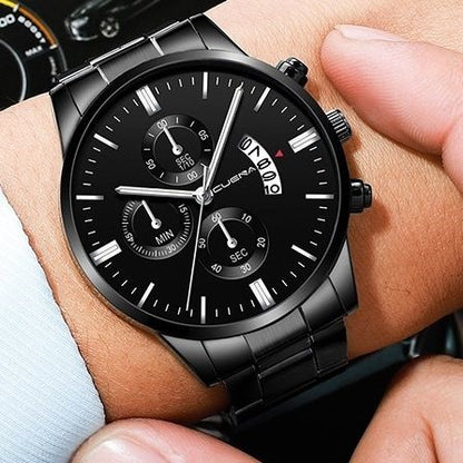 Men Watch Date Stainless Steel Male Watches Quartz WristWatch Wrist Waterproof Watch Valentines Gift Fashion Luxury Mens Watches With Date