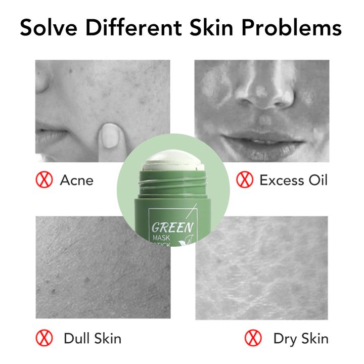 Green Tea Oil Control Solid Cleansing Mask Clean Blackhead Moisturizing Skin Care