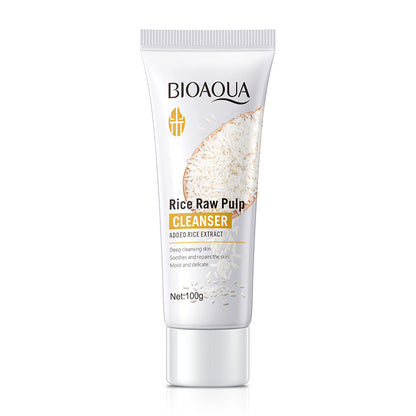 New Arrivals Rice Puree Facial cleanser 100g Skin Care Cleaner Shrink Pore Deep Cleaning Care Skin Rejuvenation moisturizing Face Wash Oil Control Valentine's Day Gifts