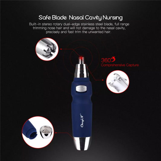 Low Noise Electric Nose Ear Trimmer for Men Washable Trimmer Head Portable Nose Ear Hair Clipper