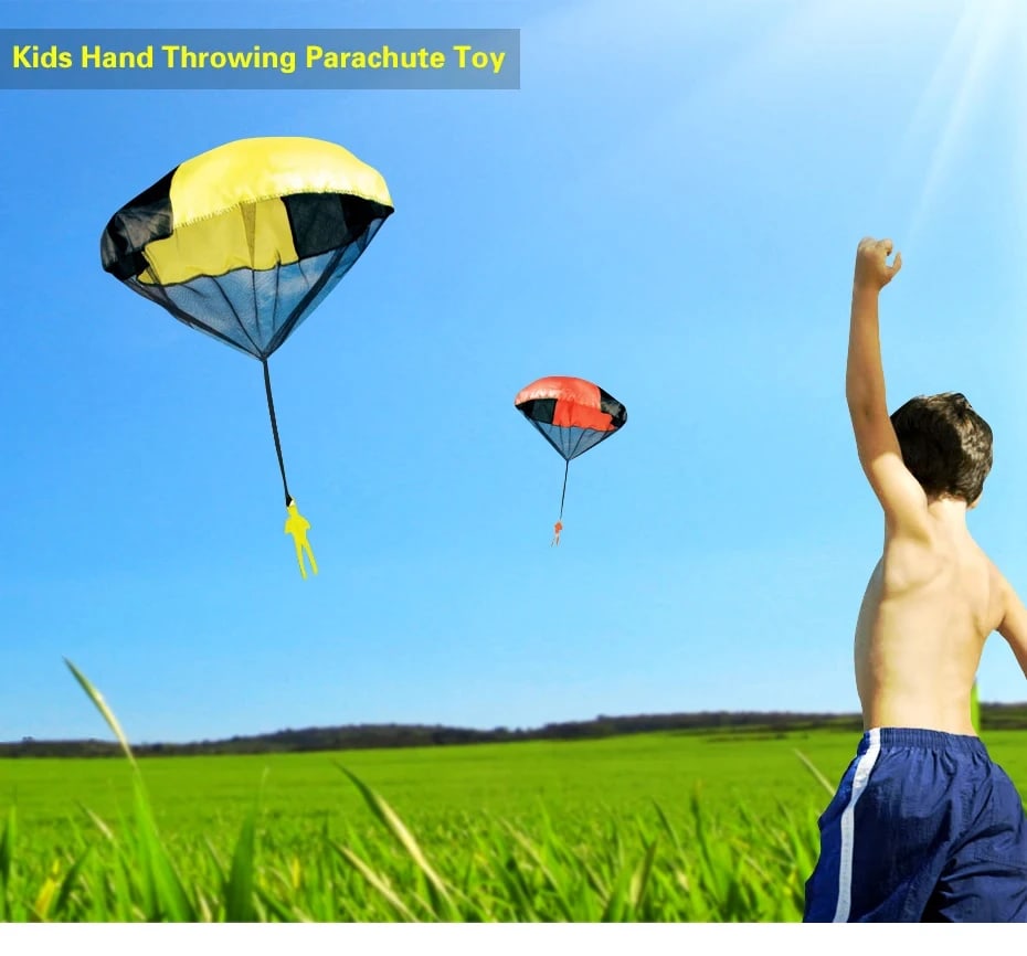 Hand Throwing Mini Soldier Camouflag Parachute for Kids Outdoor Toys Game Educational Flying Sport for Children