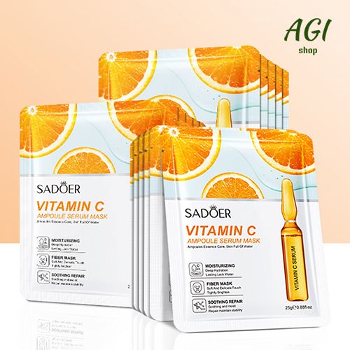 Facial Mask Sheet Pores Moisturizing 24K Gold Vitamin C Hyaluronic Acid Face Mask Facial Moisturizing Firming Hydrating Facial Masks Skin Care Oil-Control Anti-Aging Replenishment Face Care Treatments