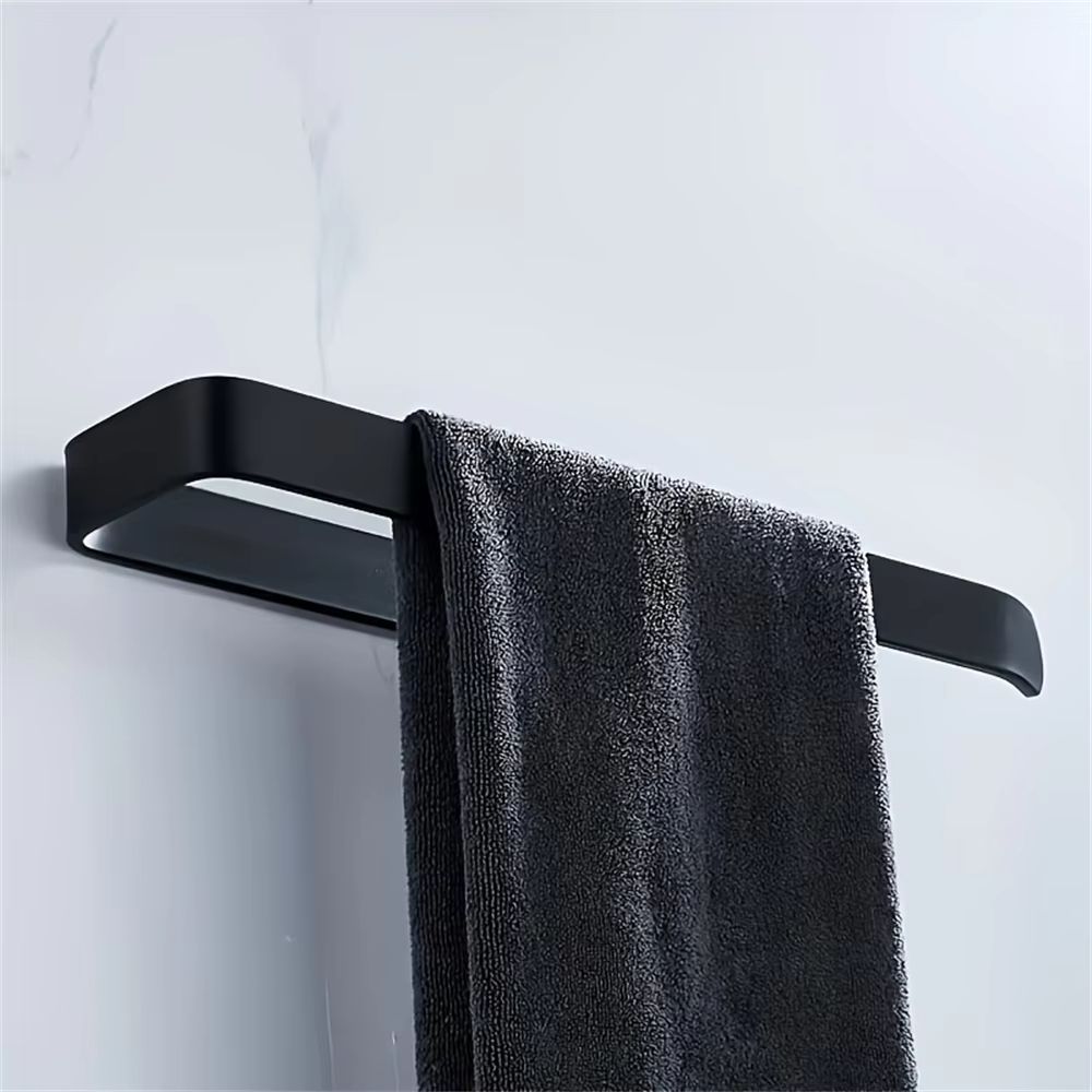 1pc Wall Mounted Toilet Paper Holder No Punching Tissue Towel Roll Bathroom Towel Rack Bathroom Accessories Material Plastic