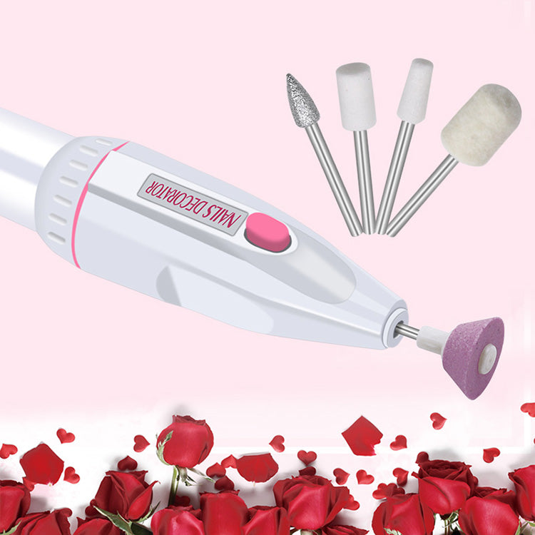 Electric Nail Drill Kit Manicure 5 Drills Grinding Burnishing Machine Nail art Manicure Pedicure Kit,Electric Nail Portable Mini Nail Grinding Tool with 5 Drills Personal Care