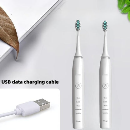 Smart electric toothbrush USB rechargeable ultrasonic automatic teeth cleaner set Powered Toothbrushes