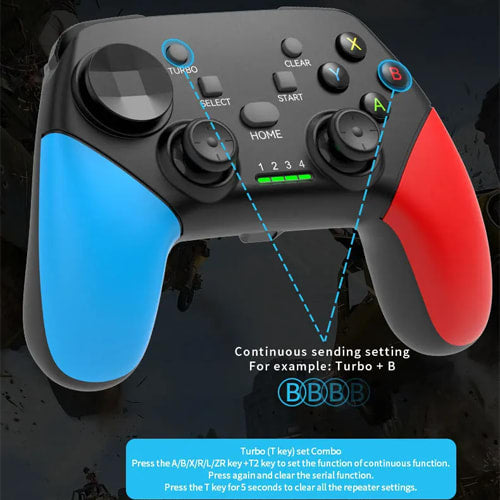 New Arrivals Bluetooth Game Consoles Controller 2.4G Wireless BT 5.0 Game Controller for Switch Pro PC Android Phone IOS Tablet Smart TV PS3 PS4 Gamepad Joystick Control with Turbo Vibration