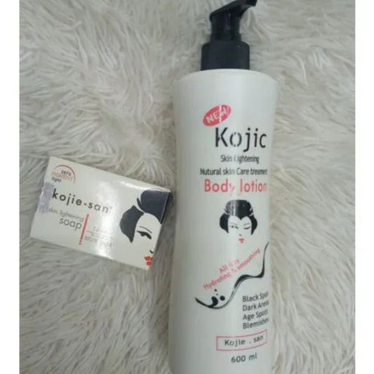 Kojie San Skin Lightening & Brightening Kojic Acid Lotion, Soap