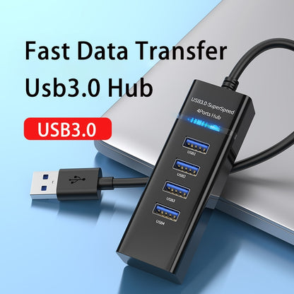 Usb3.0 Hub 4-Port Super-Speed USB Splitter For Hard Drives USB Flash Drive Mouse Keyboard Extend Adapter Laptops Multi Splitter USB Adapter Expander Cable For Desktop PC Laptop Adapter