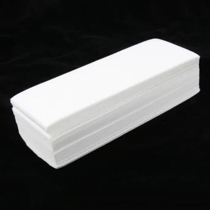Depilatory Paper,100 Sheet Hair Removal Wax Paper Strips ,Disposable Professional Hair Removal Tool Non-woven Waxing Strips