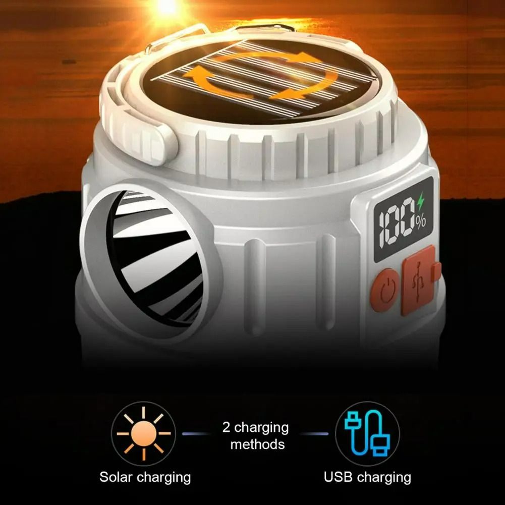Solar Camping Light Power Bank LED Camping Lanterns 6 Gears Remote Control Waterproof Outdoor Tent Light Rechargeable Flashlight