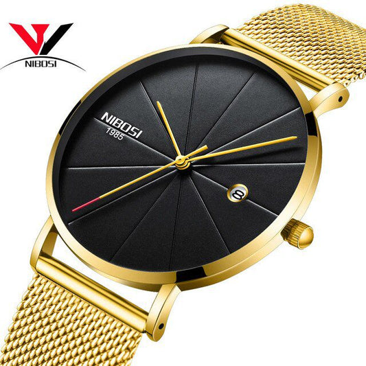 NIBOSI Gold Men Quartz Watch