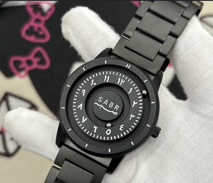 SABR Arabic Magnetic Ball Watch – Elegant Quartz Timepiece with Floating Spheres, Arabic Numerals Dial, Stainless Steel Build, Water-Resistant, Modern Islamic Design