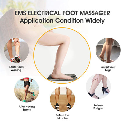 EMS Foot Massager Pad Electric TENS Fisioterapia Mat Massageador Peds Muscular Health Care Relaxation Massager Improve Blood Circulation