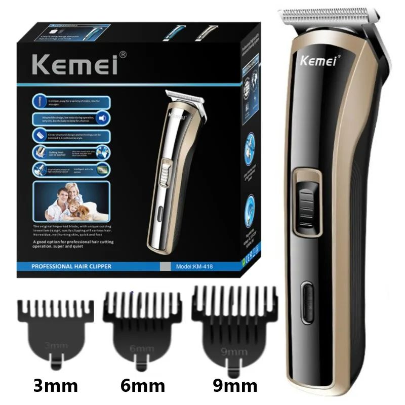 KEMEI Rechargeable Electric Clipper Professional Hair Clipper Baby Hair Trimmer Cordless Styling Tool Men's Grooming Haircut Tool Household Shaving Machine Shaver