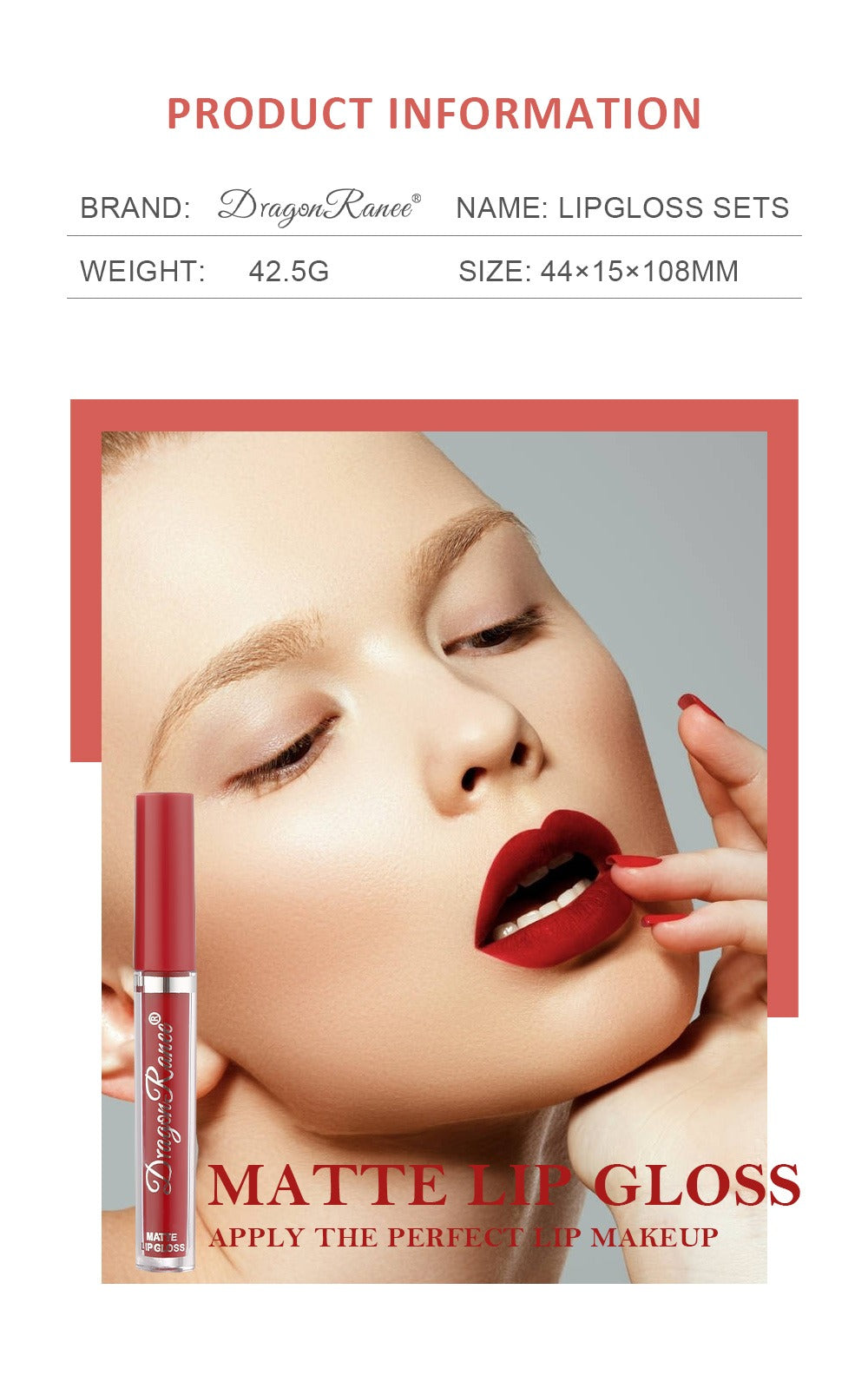 3Pcs Liquid Lipstick Set Matte Velvet Lip Gloss Bean Paste Lip Glaze Moisturize Long Lasting Lip Tint Makeup Cosmetic Kit