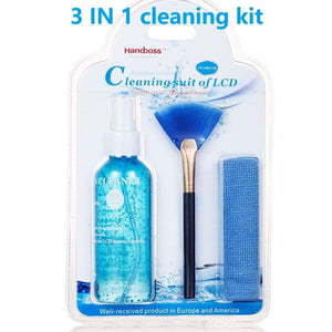 3 in 1 TV And Mobile Phone And Laptop Monitor Computer LCD Screen Cleaner Digital Camera Screen Cleaning Mobile Phone Screen Cleaning Kit CD Scanner Keyboard Cleaning Tools Protective Agents