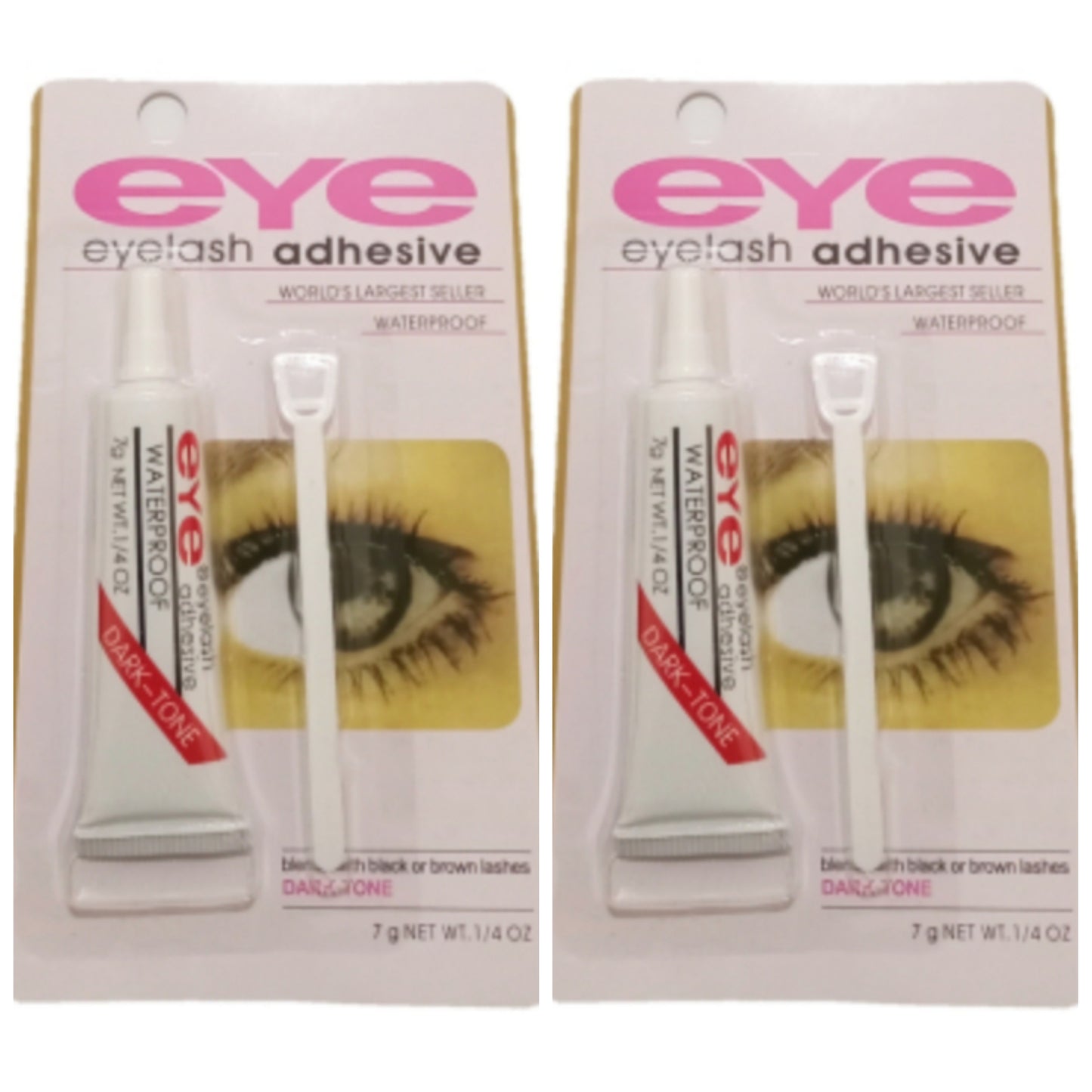 2Pcs Eye Lash Adhesive Glue Dark Tone Eyelash Waterproof Eyelashes Glue With Stick Eye Lashes Makeup Tools