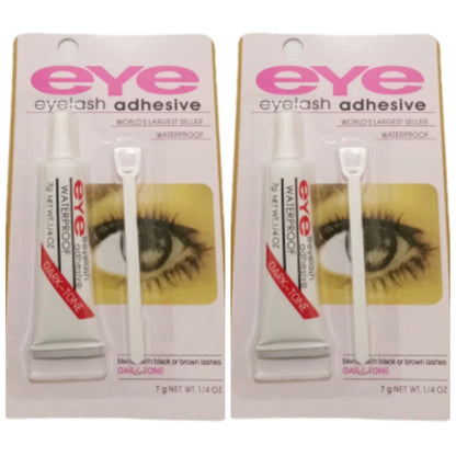 2Pcs Eye Lash Adhesive Glue Dark Tone Eyelash Waterproof Eyelashes Glue With Stick Eye Lashes Makeup Tools