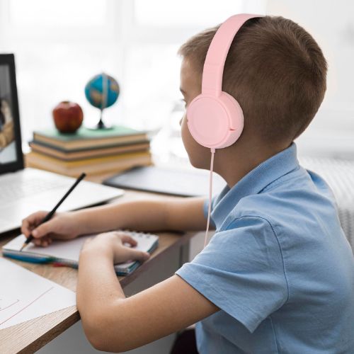 Kids Headphones, LEDream Adjustable On-Ear Wired Headsets Earphones with Mic for Children Boys Girls Cell Phones