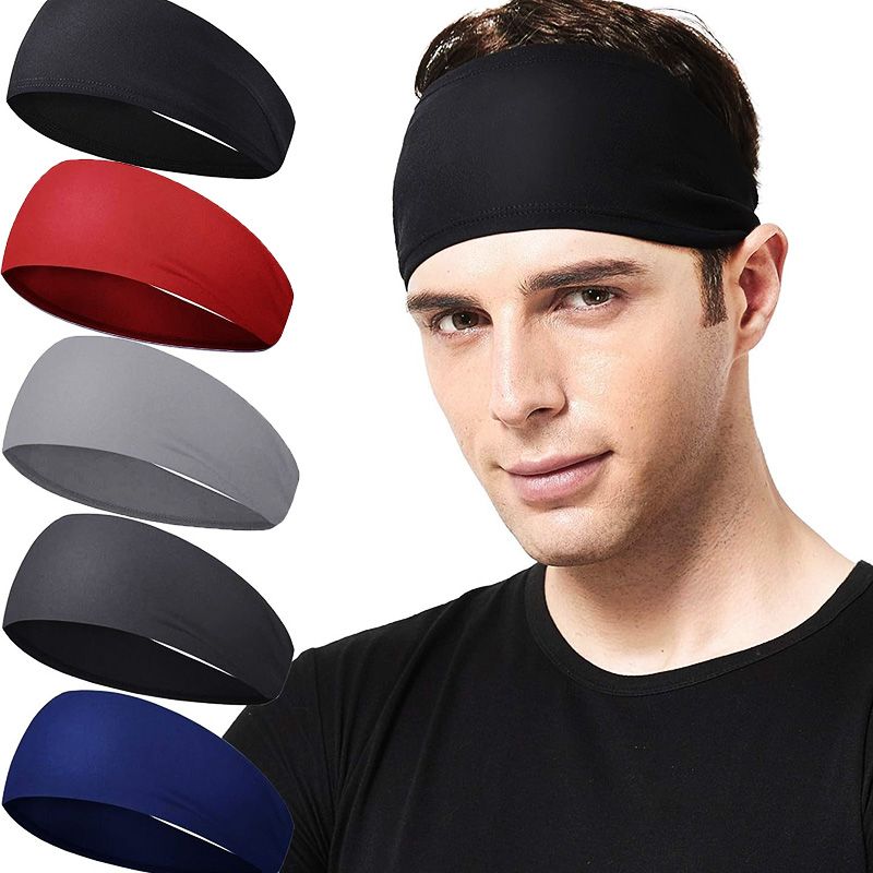New Running Fitness Headbands For Men And Women Sports Yoga Sweat Absorbing And Anti Sweating Belts Elastic Cotton Headbands Solid Color Headbands