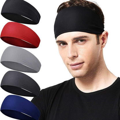 New Running Fitness Headbands For Men And Women Sports Yoga Sweat Absorbing And Anti Sweating Belts Elastic Cotton Headbands Solid Color Headbands
