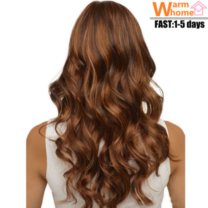 Premium Curly Long Wigs for Black Women Wavy Curly Hair Synthetic Hair Ladies Long Curly Wigs 25inch Long Curly Wigs Hair Girls First Hair