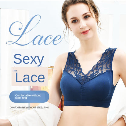 New Arrival Women Lace Bra Seamless Wireless Beauty Back Push Up Bra Cozy Chest Tube Top Sports Fitness Vest Bralette Bra Running Yoga Paded Bra Ladies Underwear Chest Wrap Undies Lingerie Female