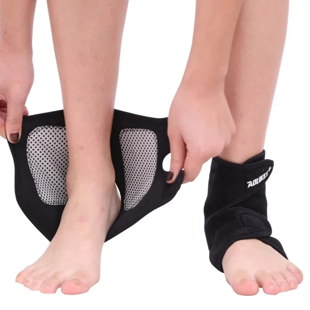 1Pair Tourmaline Self heating Far Infrared Magnetic Therapy Ankle Care belt Support Brace Heel Massager Foot Health Care