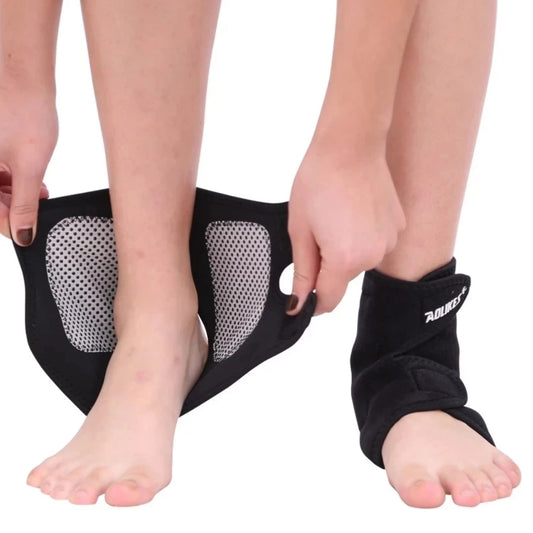 1Pair Tourmaline Self heating Far Infrared Magnetic Therapy Ankle Care belt Support Brace Heel Massager Foot Health Care