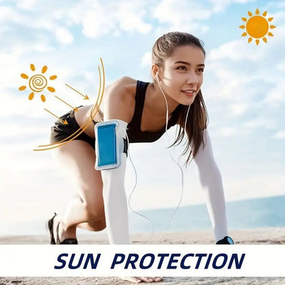 4 Pairs of Premium Cooling Arm Sleeves - Gloves for Sun Protection with Thumb Holes for Men and Women - Perfect for Golf, Basketball, Cycling, Fishing, Driving, and Jogging Outdoor Activities