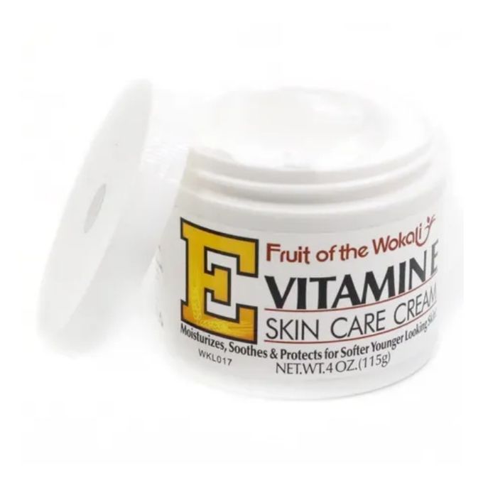 Fruit Of The Wokali Vitamin E Skin Care Cream - Moisturizing, Soothing, Softer Younger Looking Skin
