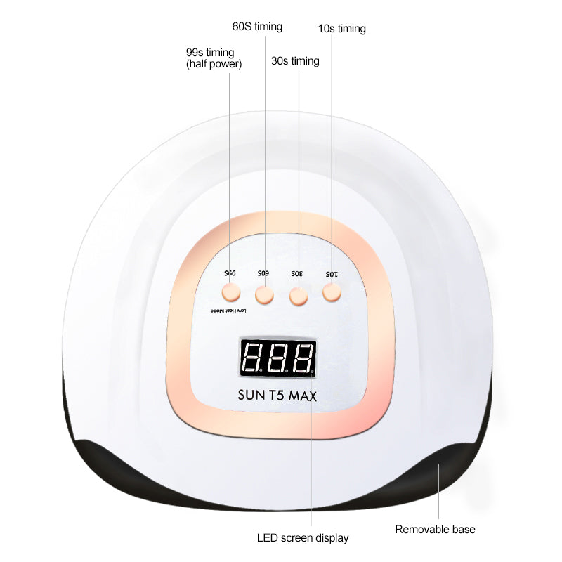 SUN T5 MAX 220W Blueque Nail Lamp 57 LEDS Nail Dryer Machine UV Light Drying Lamp For Drying Nail Gel Polish Auto Induction Nail Manicure Tool