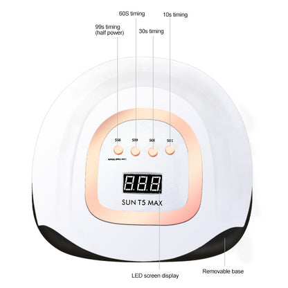 SUN T5 MAX 220W Blueque Nail Lamp 57 LEDS Nail Dryer Machine UV Light Drying Lamp For Drying Nail Gel Polish Auto Induction Nail Manicure Tool