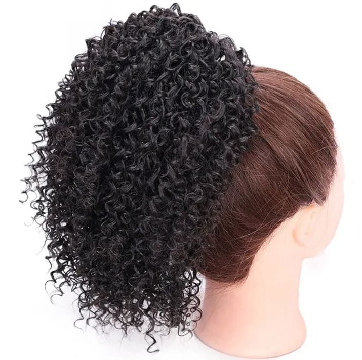 Wig ponytail women's curly ponytail wig drawstring wig elastic mesh short ponytail wig fashion wig women's short curly ponytail extended edition