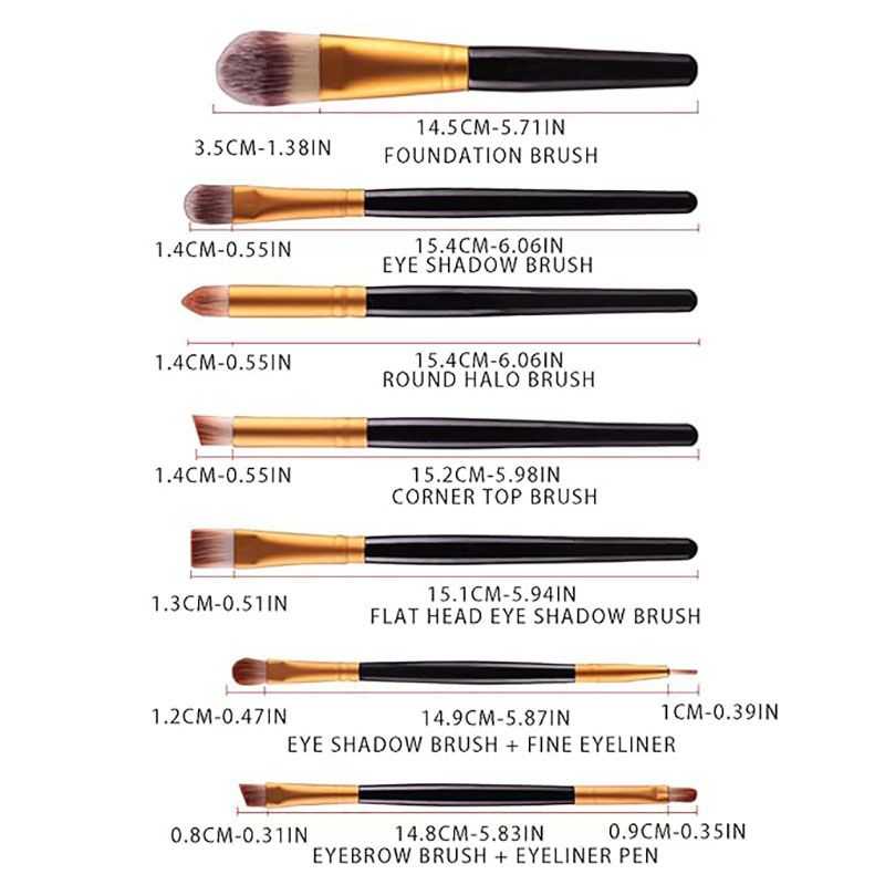 20PCS Professional Makeup Brushes Set Foundation Eyebrow Eyeliner Blush Cosmetic Brushes Concealer Brushes Eye Shadow Blending Liner Make Up Brush Kit